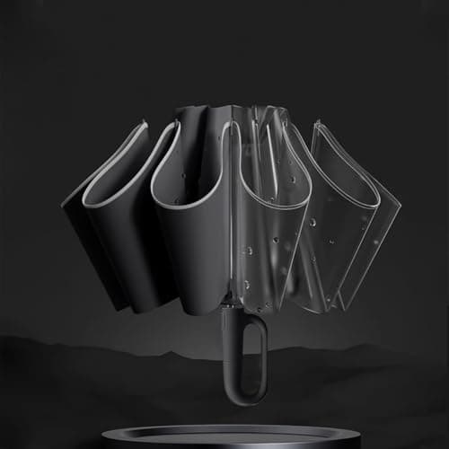 Maibar Umbrella Windproof Strong 30 Ribs Waterproof Umbrella Compact Folding Travel Umbrellas for Men and Women (Black) — view 4