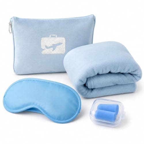 Travel Blanket and Pillow, Ultra Soft 2 in 1 Airplane Blanket, 50x60 Inches