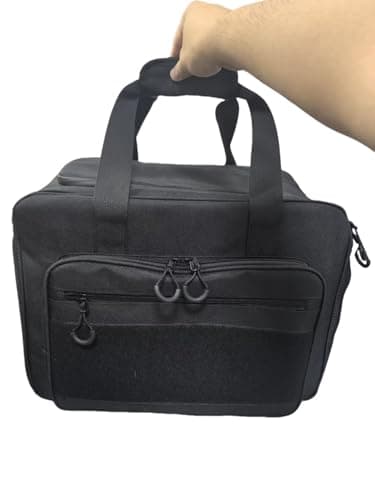 AooDen Electric Car Cooler Bag, Plug in 12V Car Cooler Bag, 25 Liter with Adjustable Shoulder Strap, Cord Storage, Road Trip Black — view 5