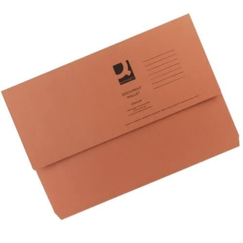 Q-Connect Document Wallet Foolscap Orange (Pack of 50) — view 3