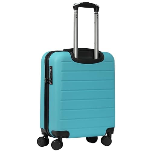 Rocklands® Lightweight 4 Wheel Hard Shell Luggage Suitcase Ryanair Cabin Travel Bag 55x40x20cm - ABS822 (Turquoise) — view 2
