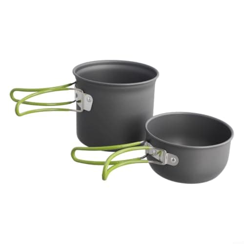 Camping Pot and Lid Set 1.23L Compact Design