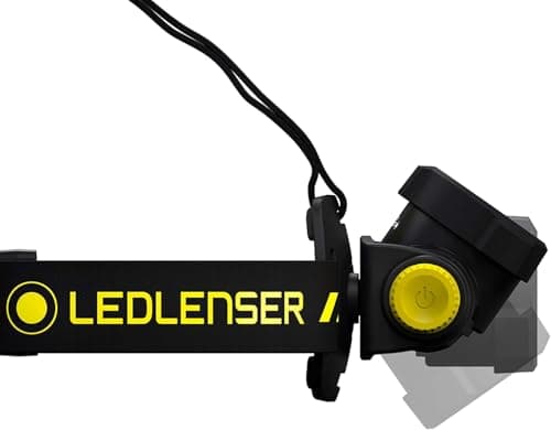 Ledlenser H7R Work - Rechargeable Outdoor LED Head Torch, Super Bright 1000 Lumens Headlamp, Water Resistant (IP67), Camping, Hiking Equipment, Head Torch Rechargeable, Up to 60 Hours Running Time — view 3