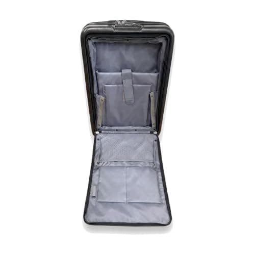 JUST PACK Cabin Suitcase with Laptop Compartment, Hard Shell Carry On Hand Luggage 55x36x20cm, TSA Lock, 8 Spinner Wheels, Lightweight ABS Cabin Bag, Maroon — view 5
