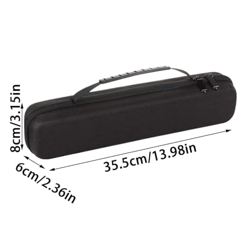 Flute Carrying Case - EVA High Density Shock Resistant Pouch - Travel Case for Curling Iron with Zipper, for Music Enthusiasts, Flute, Women, Travellers — view 5