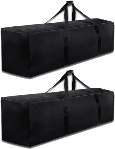 INFANZIA 2 Pack 197L Travel Duffle Bag - 47Inch Extra Large Sports Duffel Luggage Bag Large Holdall with Upgrade Zipper, Sturdy & Water Resistant, Black
