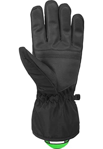 Reusch Men's Snow King Windproof and Extra Breathable Unisex Winter Gloves Finger Gloves Snow Gloves Ski Gloves Men Women Black/Green, 9 — view 3