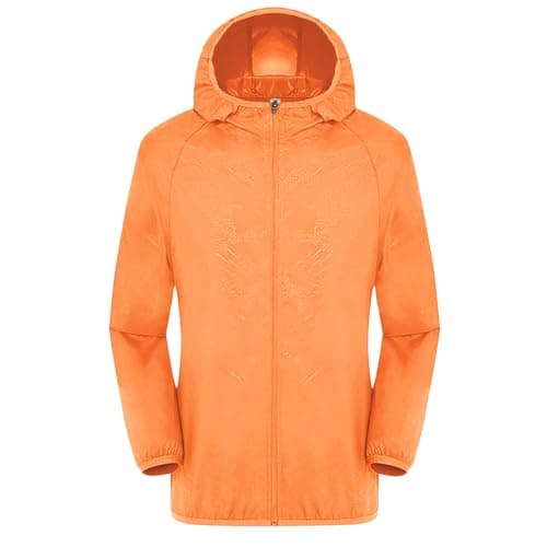 Womens Waterproof Running Jacket Quick Dry Lightweight Raincoat Hooded Rain Jacket Thin Sunscreen Water-Resistant Sports Hiking Walking Jackets Spring Autumn Summer Rain Coats Sun Protection Coat — view 6