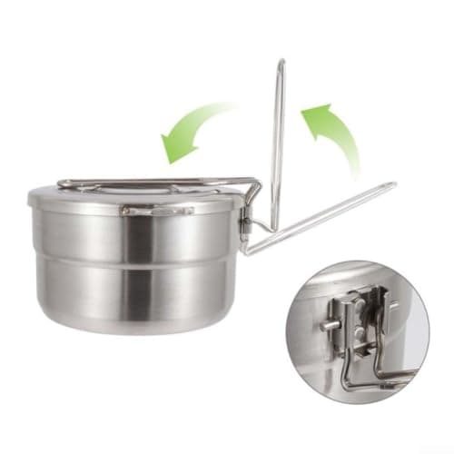 16cm Compact Folding Pot 304 Steel for Hiking Backpacking — view 5