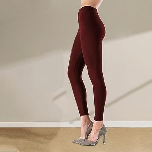 6 Pack Leggings for Women High Waisted Non See-Through Black Soft Workout Gym Yoga Pants Tummy Control Leggings Ladies Buttery Slim Tights Plus Size(6PC,M) — view 2