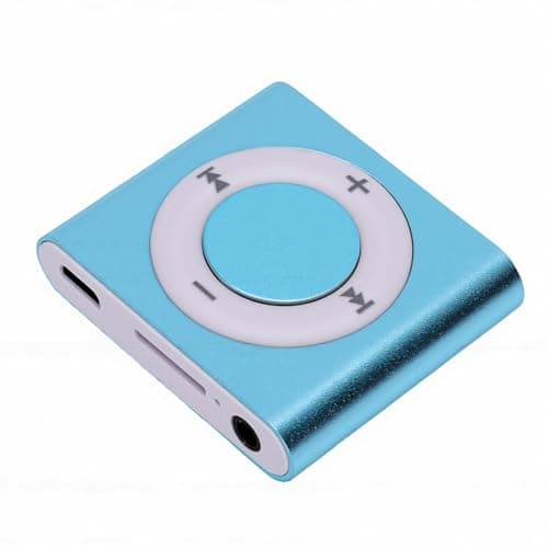 Cocoarm Portable MP3 Player with Speaker Aluminum Alloy Music Player HiFi Sound 18 Hour Playback 64GB Card Support 3.5mm Earphones for Students Running Travel (Light Blue) — view 2
