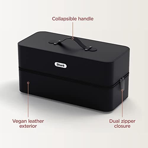 Shark XHD400SAC FlexStyle Air Styling & Drying System Storage Case Vegan Leather Travel Case Black — view 2