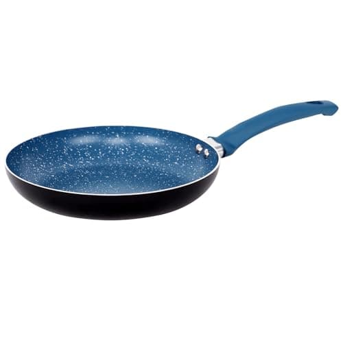 Gr8 Home Aluminium 8 Piece Marble Stone Effect Non Stick Cookware Set Ceramic Induction Frying Pan Saucepan with Lid Cooking Kitchenware (Blue) — view 5