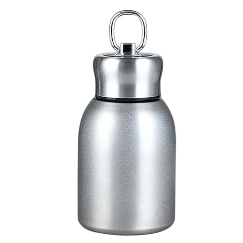 Stainless Steel Mini Vacuum Insulated Insulated Water Bottle for Hot & Cold Drinks, Travel Coffee Cup 10.2oz /300ml (silver)