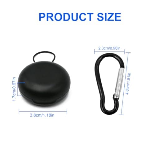 LICQIC Earplug Case, Earbud Storage, 2 Pcs, Black+Blue — view 2