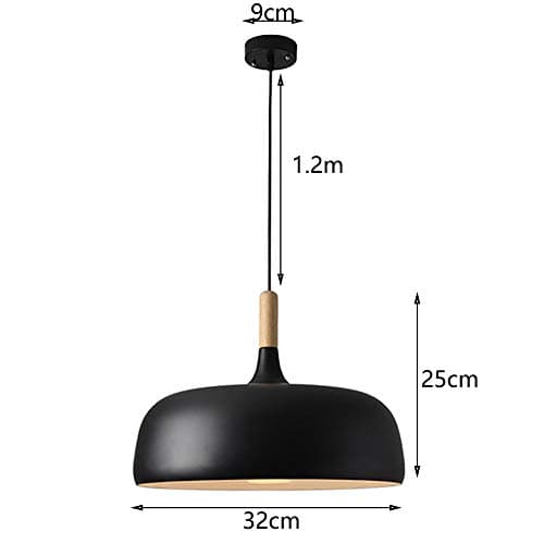 CSSYKV Nordic Style Restaurant Hanging Lamp Modern Minimalist Personality Metal Chandelier Creative Study Bar Coffee Shop Restaurant Led Single Head Lamp Pendant Light E27 — view 6