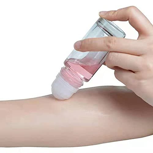 2 Pcs 50ml/1.7oz Glass Deodorant Roller Bottle Empty Roll On Bottles Deodorant Containers DIY Rollerball Bottles For Sunscreen Moisturizer Cosmetics — view 2