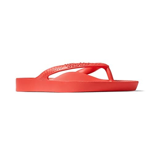 ARCHIES Arch Support Flip Flops for Men & Women – Orthotic Sandals for Plantar Fasciitis Relief – Lightweight, Cushioning, Shock-Absorbing Sandals for Walking, Foot Pain - Coral (UK 4) — view 3