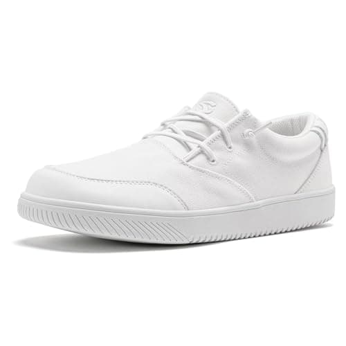 HOBIBEAR Wide Toe Loafers for Men Barefoot Slip On Shoes Unisex Outdoor Comfort Casual Walking Loafers(White,UK 7) — view 2