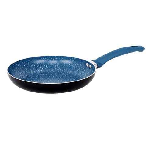 Gr8 Home Aluminium 8 Piece Marble Stone Effect Non Stick Cookware Set Ceramic Induction Frying Pan Saucepan with Lid Cooking Kitchenware (Blue) — view 6
