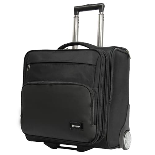 Rocklands® Rolling Laptop Bag 2 Wheel Laptop Bag Wheeled Briefcase Business Office Trolley Case Travel Cabin Bag - 8609