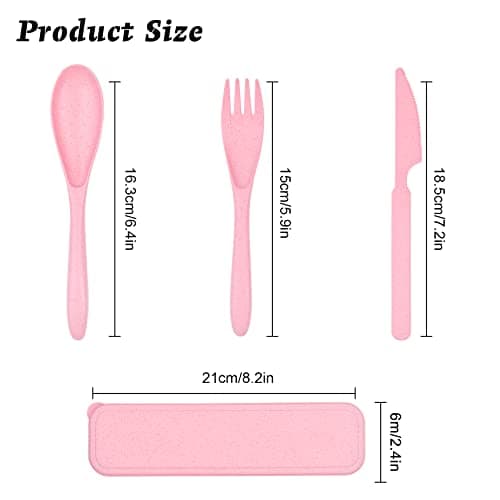 4Pcs Plastic Travel Cutlery Set, Utensil Set for Camping Lunch Box — view 3