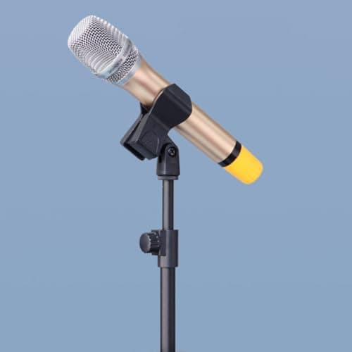 FENICAL Microphone Stand Holder with Mic Clip Universal 8pcs Spring Clip Design, Black Plastic and Clamp Secure and Anti-drop Mic Holder Compatible with 3/8 Inch for Indoor Stage Use — view 5
