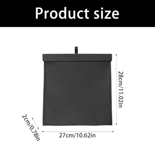 Wiffe Backseat Trash Holder with Foldable PU Shell, Maroon red — view 3