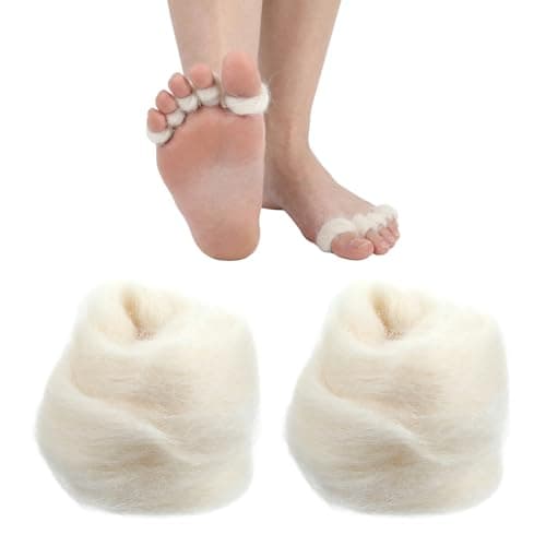 RAHHLIZS 2Pcs Lambs Wool for Toes Feet Lambs Wool Padding for Toes