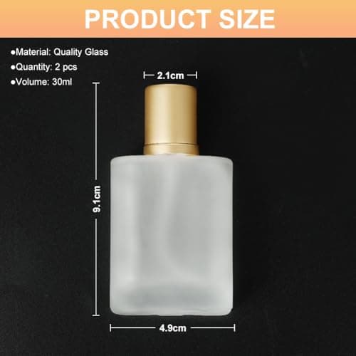 LOPHE Perfume Atomiser Refillable, Mini Perfume Refill Bottles, Empty Clear Glass Perfume Atomiser Spray Bottles, Portable Atomiser with Fine Mist for Daily Business Trips, 30 ml 2 Pcs — view 2
