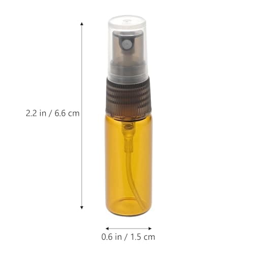 10 Pack Brown Glass Spray Bottle 5ml Refillable Empty Bottles — view 2