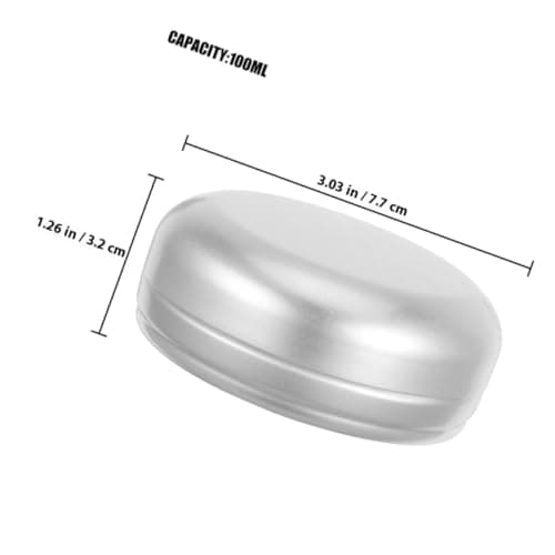 SECFOU Portable Travel Size Toiletries Soap Case with Lid round Aluminum Soap Dish Silver Sleek Minimalist Design Easy to Clean Bottom Drainage Hole for Kitchen and Bathroom — view 2