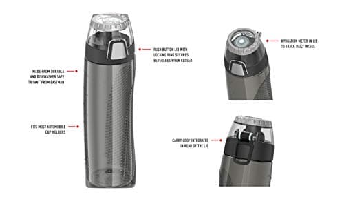 Thermos 24 Ounce Tritan Hydration Bottle with Meter, Olive Green — view 4