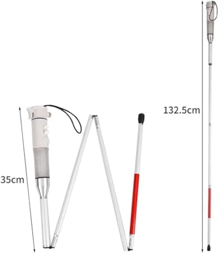 Intelligent Walking Stick For The Blind Sound And Light Electronic Blind Cane Folding Walking Stick Elderly Walking Stick LED Walker Walking Stick Visual Impairment Aids — view 2