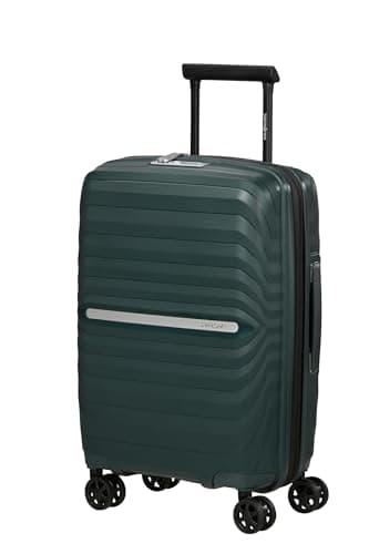 Samsonite Neo Flux - Spinner S Slim, Expandable Hand Luggage, 55 cm, 39/45 L, Jungle Green (Jungle Green)