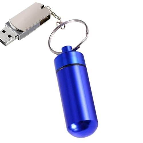 Portable Pill Keychain - 1.97in Metal Pill Box | Waterproof Pills Case — view 6