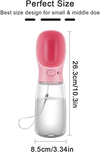 COTOP Dog Water Bottle Portable Dog Drinking Bottles for Walking Travel,Leak-Proof Puppy Water Dispenser & Feeder for Hiking, Camping, Outdoor Doggy Drinking Gift-550ml — view 4