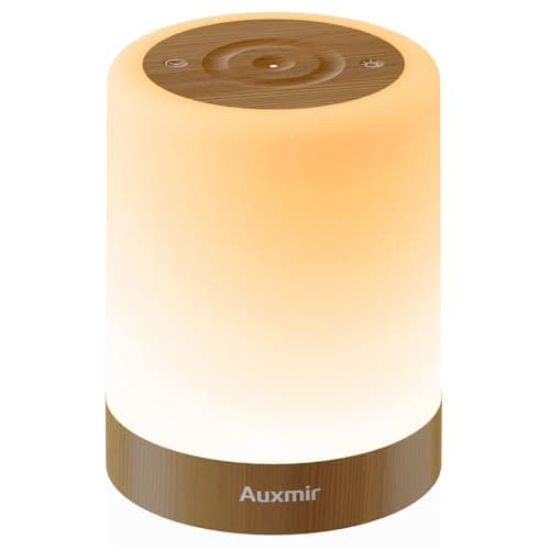 Auxmir Night Light, 3000mAh Rechargeable Touch Dimmable LED Lamp, Brown