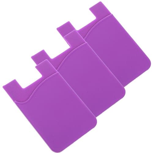 CTIRCHIU 3pcs Adhesive Silicone Cell Phone Wallet Holder for Travel Vehicle