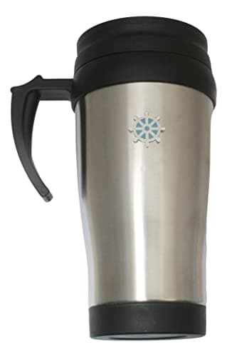 Ships Wheel Insulated Travel Mug Stainless Steel Personalised Gift 326