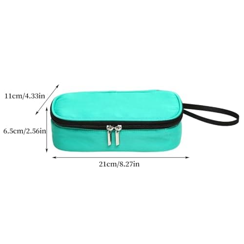 Insulated Storage Bag, Waterproof Medication Cooler Bag, 18x12cm Compact Portable Storage Case, Polyester Fabric Carrier, Outdoor Organizer with Multi Purpose Use, Travel Organizer Outdoor Beach — view 2