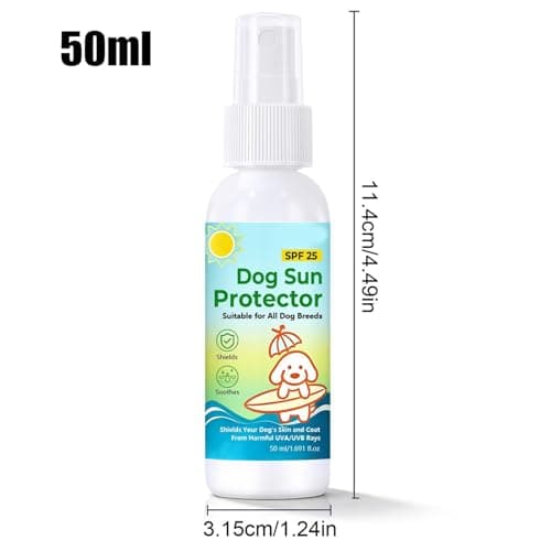 Compact UV Spray, Secure Dog Sunscreen, Effective Puppy Protector, Outdoor Park Hiking Beach Safety, Functional Road Trip Backyard Travel Aid, Animal Gear for Vacation, Camping, Adventure, 50g — view 2