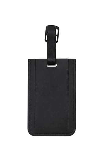 Samsonite TA Revolution - Luggage Tag Set (2 Pieces), Luggage Tags for suitcases and Bags, with Adjustable Strap, Address Card, Privacy Flap, Black — view 3