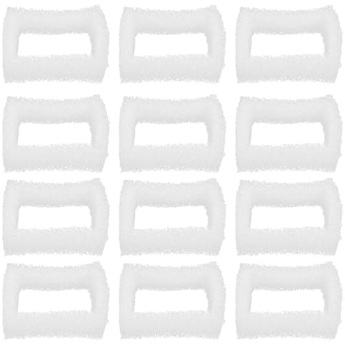 Sosoport 12pcs Pet Water Dispenser Filters Replacement for Cat and Dog Automatic Waterer, Activated Cotton Filter Pads for Pet Drinking Fountain Accessories in Home and Travel Use