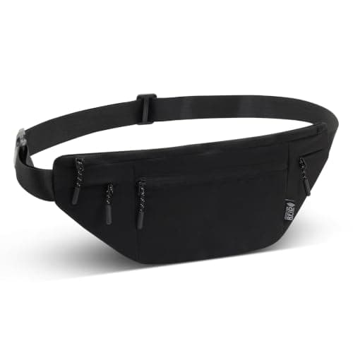 Money Belt Passport Holder Travel Wallet, Black