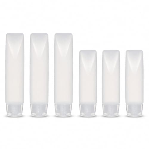 Thfaeyta 6 pcs Travel Bottles for Toiletries Clear Travel Toiletry Bottles
