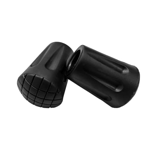 DraCra 8 Pack Trekking Pole Tips Replacement Walking Stick Tips Rubber Feet Cover Protector Caps with Snow Baskets for Trekking Poles Nordic Hiking Poles Aluminum Ski Poles Collapsible Hiking Sticks — view 6