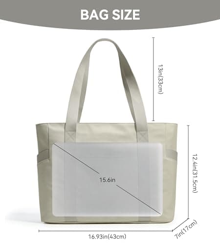 KALIDI Work Bag for Women Tote Bag w/Laptop Compartment for School Office — view 6