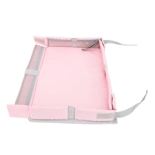 XUXHOU Foldable Travel Tray Cover, Multifunctional Airplane Table Organizer for Kids and Adults with Toy Storage Bag for Planes Trains (Pink)
