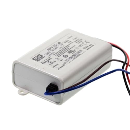 MEAN WELL APV 35W 12V 3A LED Driver， APV-35-12 AC-DC Single Output Constant Voltage Switching Power Supply Converter Transformer with IP42, Plastic Case — view 3